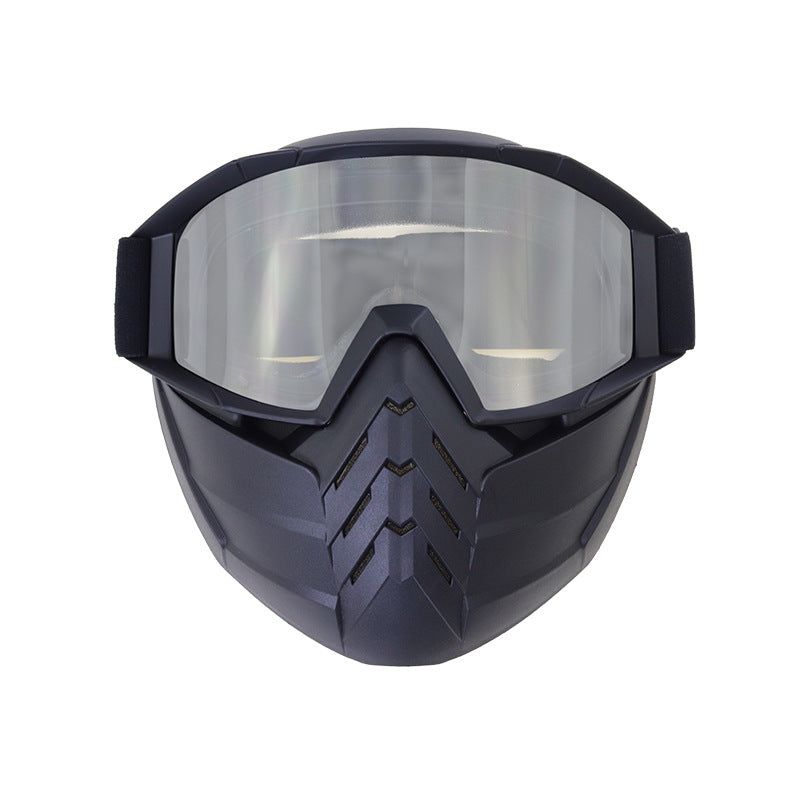 Off-road Motorcycle Half Helmet Goggles Mask Anti-wind And Sand Goggles Detachable Windshield Riding Glasses