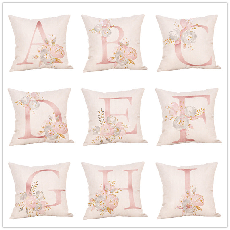 Ins Nordic Kissenbezug Benutzerdefinierte Rosa Brief Kissen Kurze Plüsch Auto Sofa Taille 