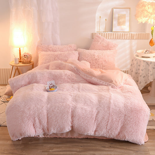Luxurious thick fleece duvet cover