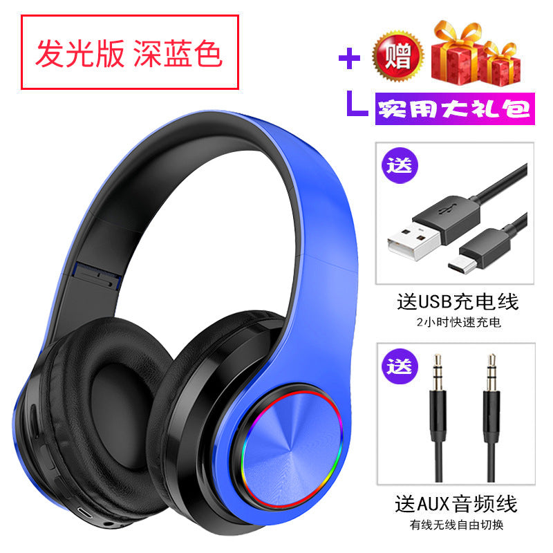 B39 Bluetooth Headset Headset Wireless Bluetooth Headset Plug-in Card Folding Bass Game Headset B39