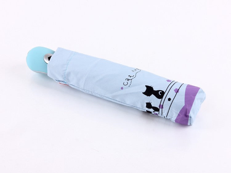 Kitten flower folding umbrella