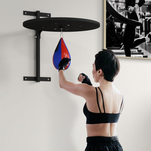 Soozier Adjustable Speed Bag Platform, Wall Mounted Punching Bag With 360-Degree Swivel For Home Fitness
