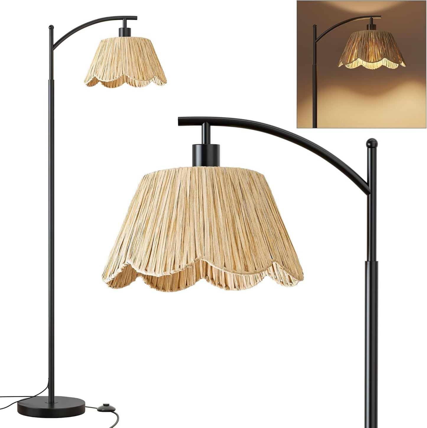 Handmade Rattan Floor Lamp For Living Room