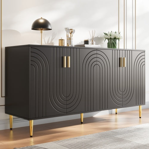 MDF Black Sideboard