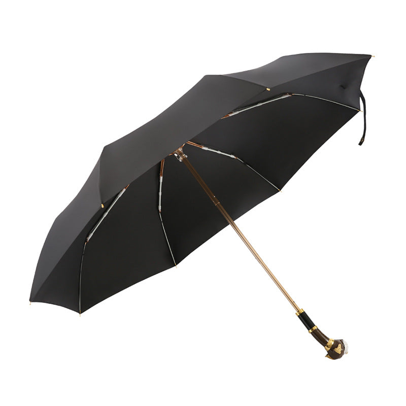 Folding cat umbrella handle sunscreen umbrella