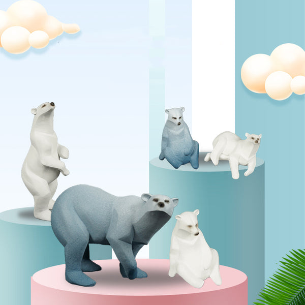 Nordic style polar bear resin crafts ornaments