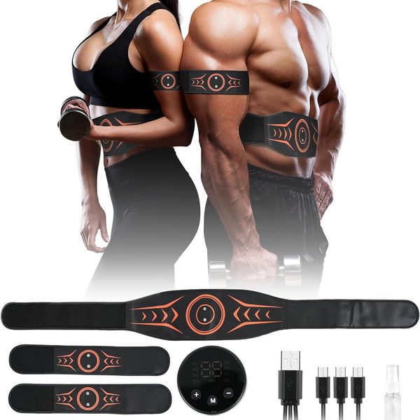 EMS Massage Belt Abdominal Stickers Exercise Muscle Strengthening Lazy Fitness