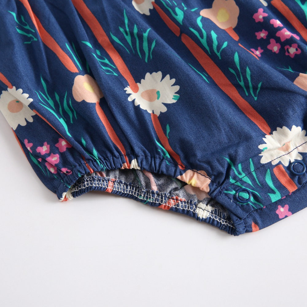 Cotton Printed Baby One-piece Doll Collar