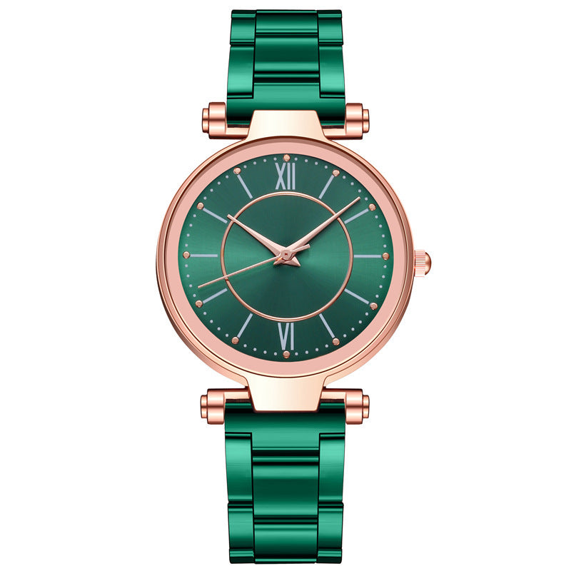 Steel belt female student casual quartz watch