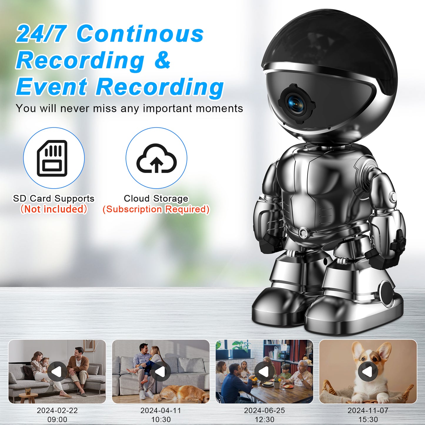 Smart Robot Camera 3MP IP Camera WIFI Robert Network CCTV HD Baby Monitor Remote Control Home Security Camera