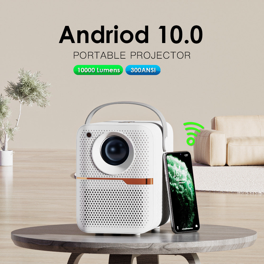 P10 New Super Clear Cross-border Household Mini Portable LCD Projector Android Projector Outdoor