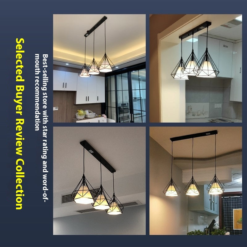 Dining Room Chandelier Three-head Dining Table Lamp Modern Bar Counter