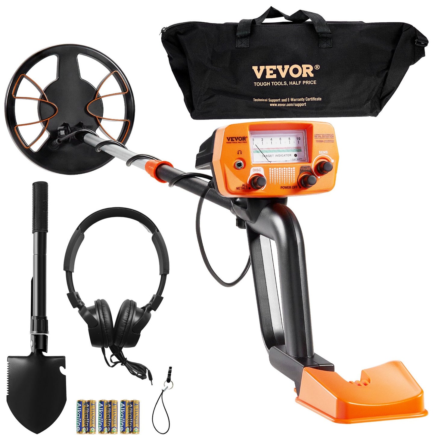 Metalldetektor Kit Für Erwachsene Multifunktionaler Profi-Detektor Mit 2 Modi Metallsuchgerät Wasserdichte 20,3cm Spule Für Größere Tiefe, Mit Schaufel Und Tragetasche