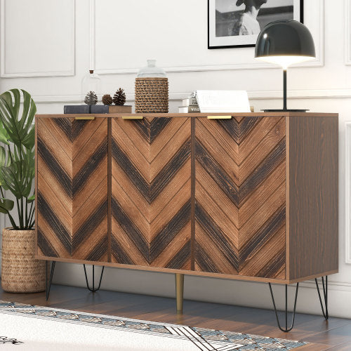 Particleboard Three Door Sideboard