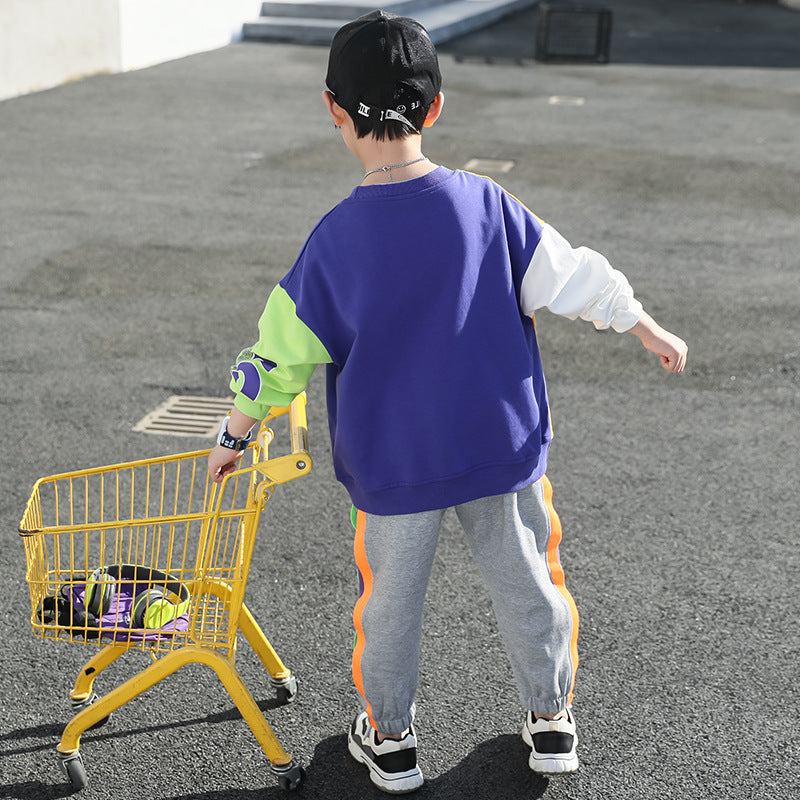 Boys' sweater in net red foreign style