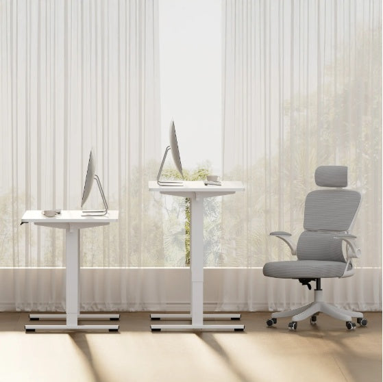 Electric Standing Desk Whole Piece Adjustable Height Desk Home Office Computer Workstation Sit Stand Up Desk