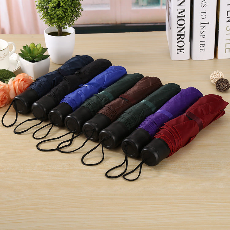 Three folding umbrella