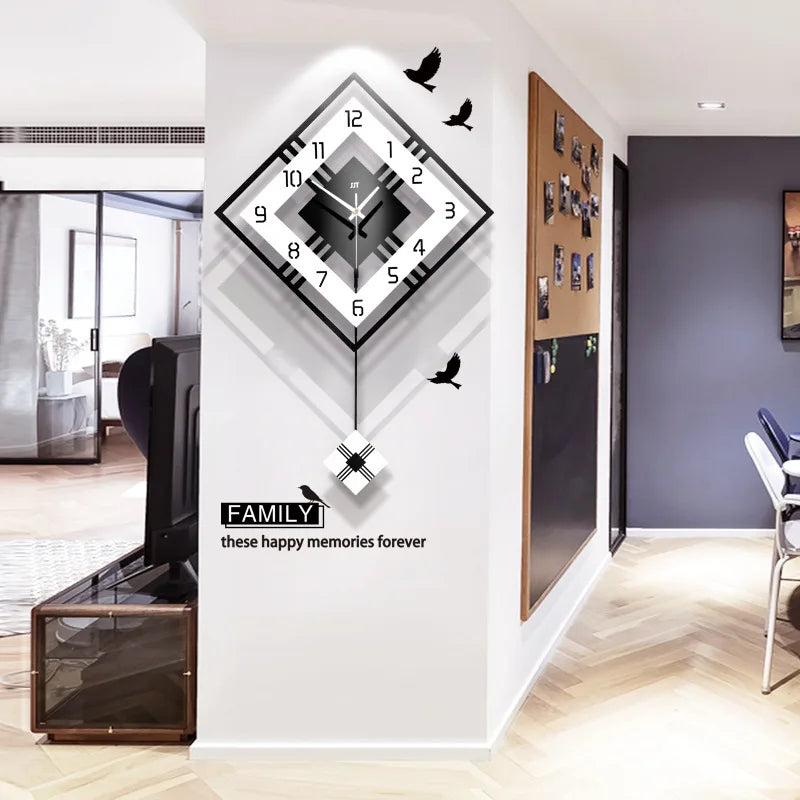 Nordic Clock Wall Clock Living Room Home Fashion Personality And Creativity