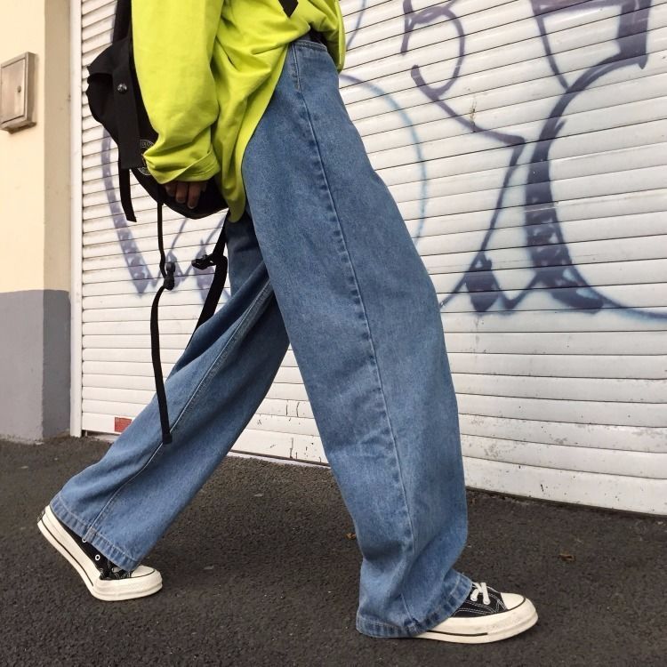 Jeans wide-leg pants