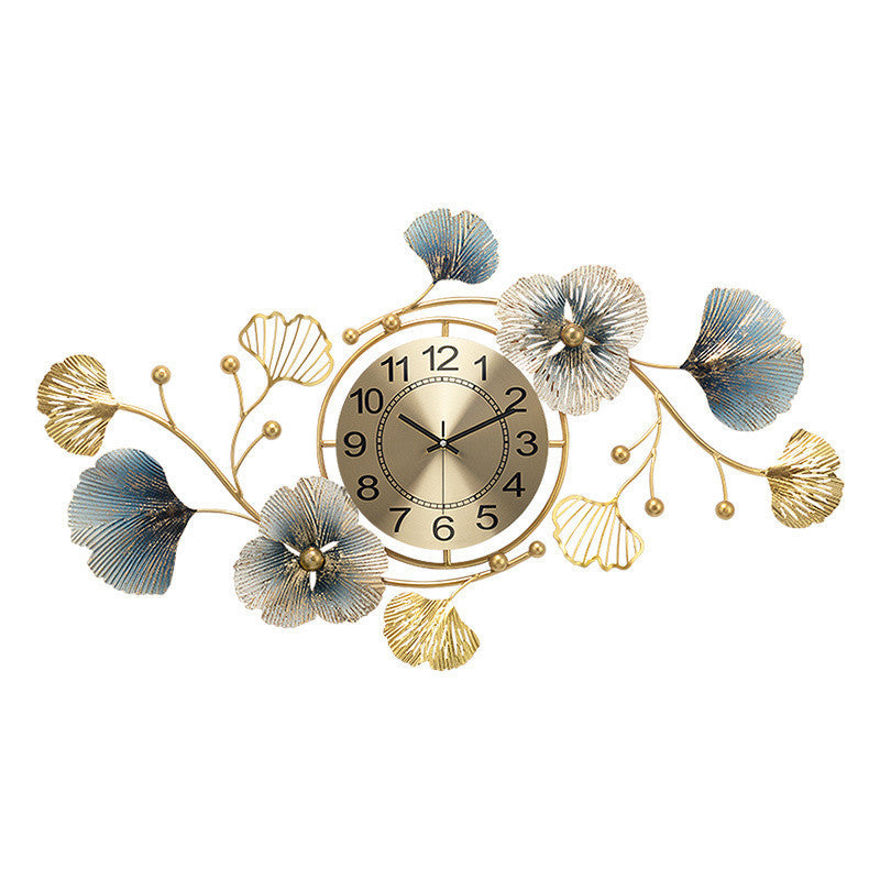 Living Room Restaurant Ideas Ginkgo Leaf Chinese Wall Clock