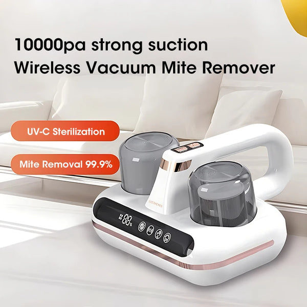 Nuevo aspirador de colchones inalámbrico para quitar ácaros, potente aspirador de mano para limpiar almohadas y colchones, suministros para el hogar