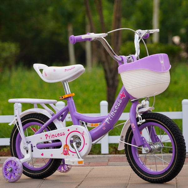 Girl Bike Carbon Steel Princess With Back Seat