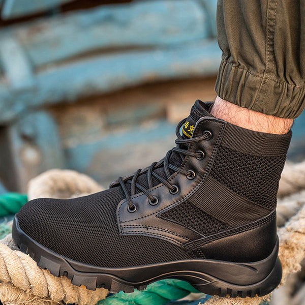 Men's Casual Breathable Anti-smashing Anti-piercing Safety Shoes