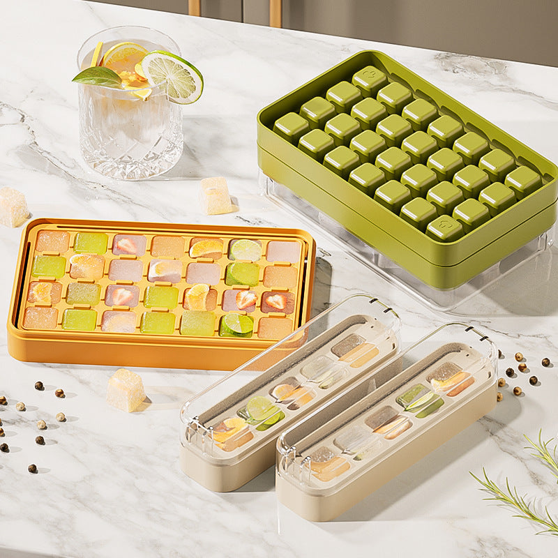 Household Press Mini Ice Tray Ice Cube Mold