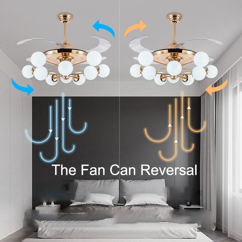 Fan Light In Simple Living Room Of Low Floor