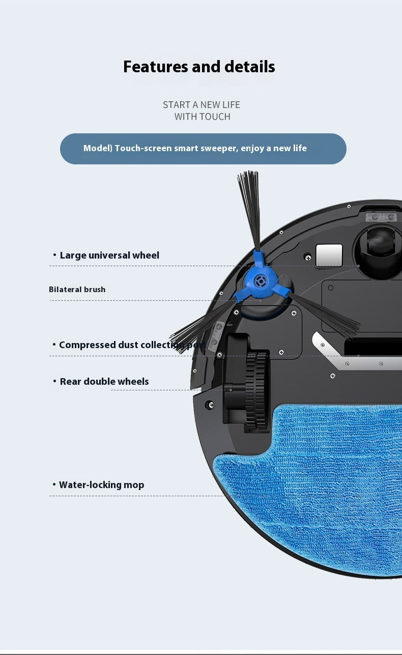 Scanning, Suction And Dragging One Lazy Cleaning Machine