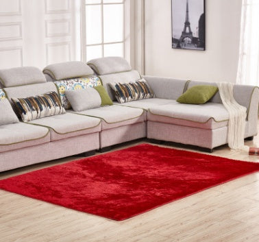 Smooth silk wool carpet, bedroom living room bedside carpet