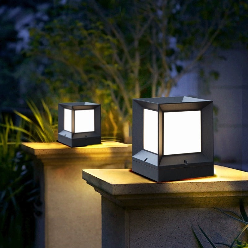 Modern Square Pillar Outdoor Waterproof Landscape Lawn Lamp