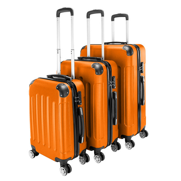 3-in-1 ABS Trolley 20 Zoll, 24 Zoll, 28 Zoll Orange