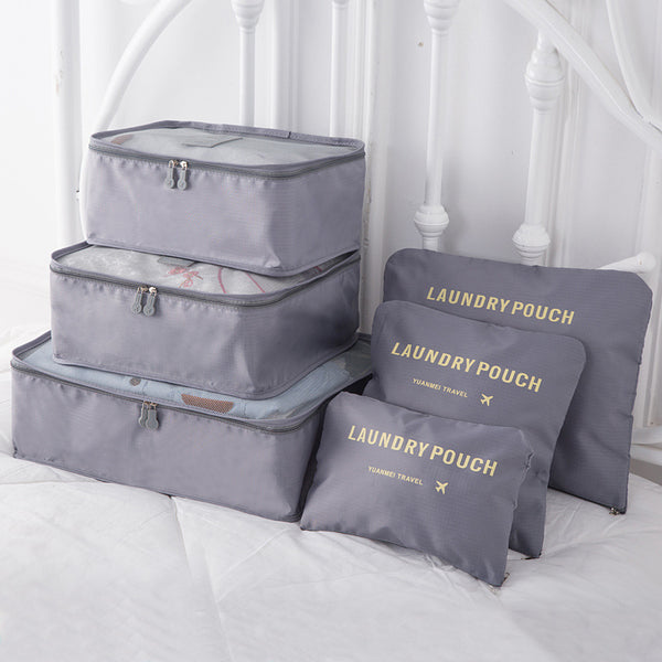 Bolsa de almacenamiento para viajes, juego de seis piezas