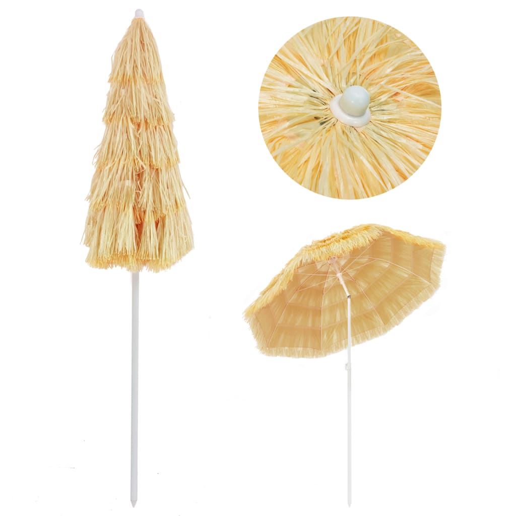 Beach Umbrella Natural 180 cm Hawaiian Style   Beach Umbrella