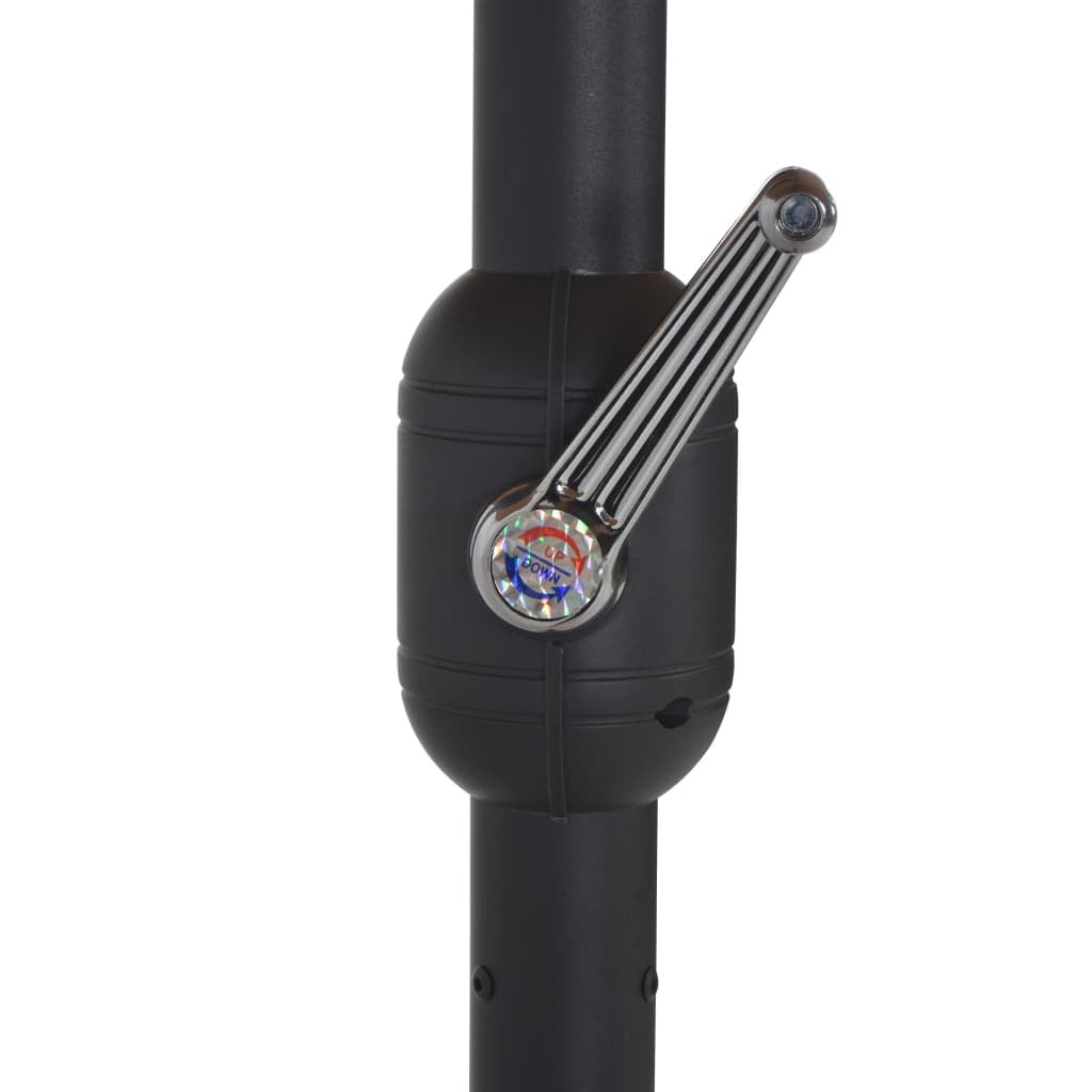 vidaXL Garden Parasol with Aluminum Pole 181.1"x106.3" Anthracite