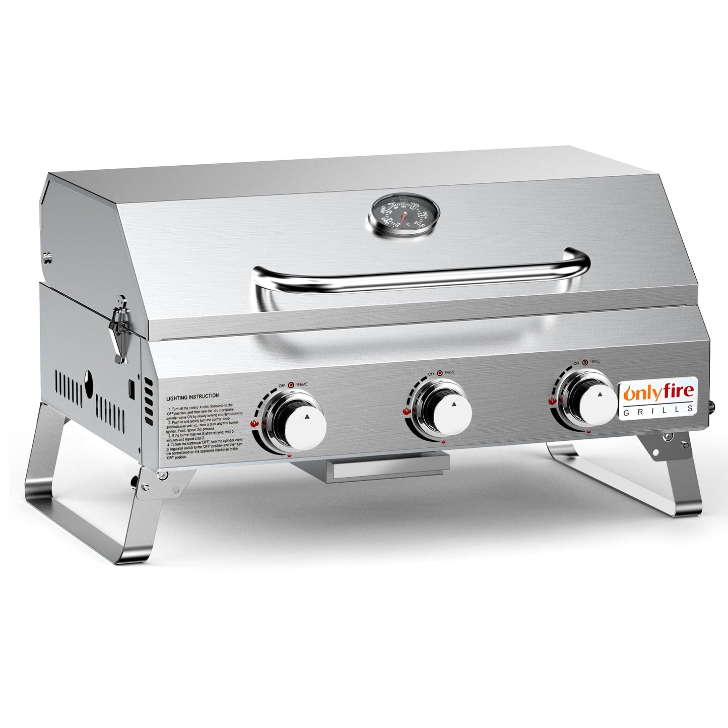 Desktop Gas Barbecue Grill With 3 Burners