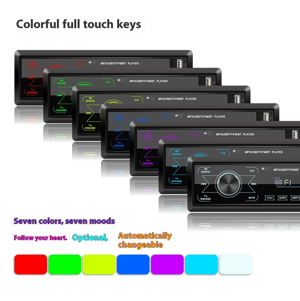 M10 Touch Screen Dual USB Vehicular Bluetooth MP3 Player Colorful Light Card U Disk Radio All-in-one Machine