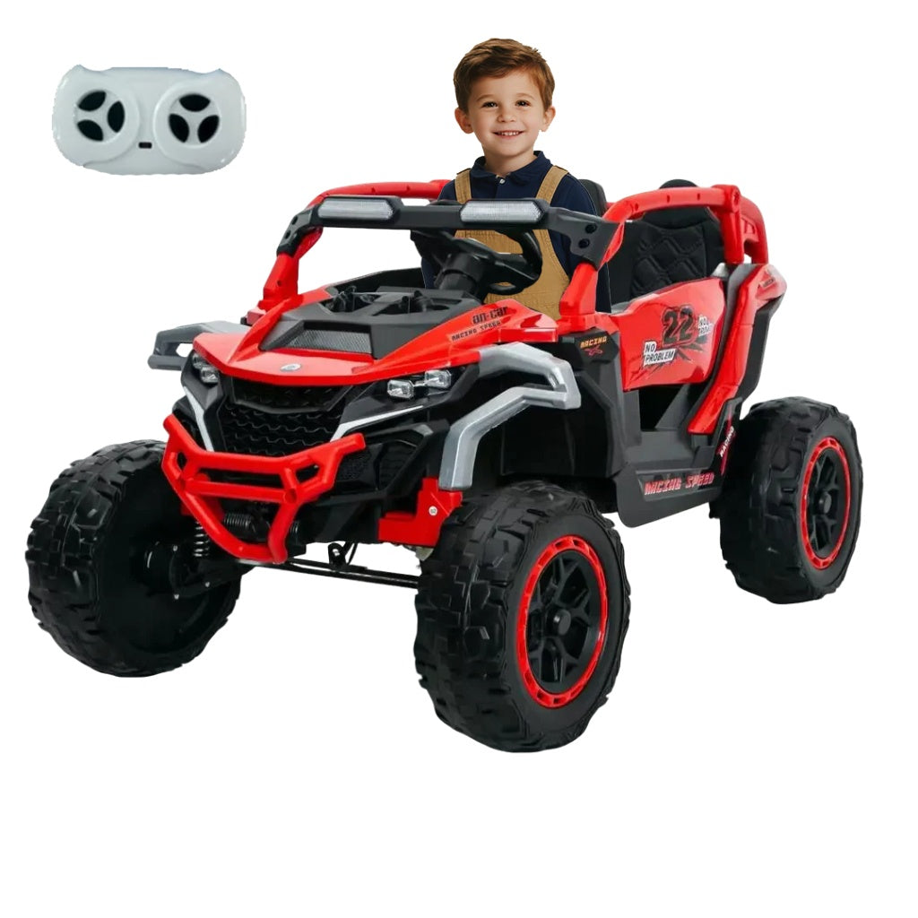 Ride On Models Truck Car 12V Kids Electric Vehicles, Remote Control, Front & Rear Shock Suspension, 2 Seater UTV, Flashlights And A Built-in Music Player, For Age 3-6 Years Old