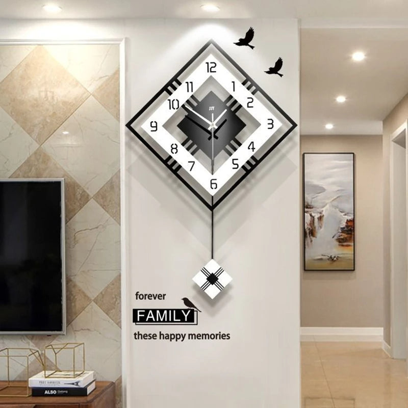 Nordic Clock Wall Clock Living Room Home Fashion Personality And Creativity