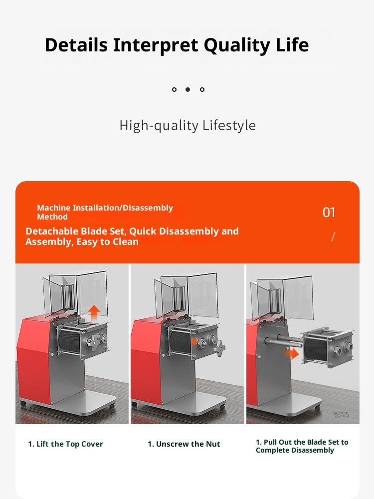 Multifunctional High-power Stainless Steel Automatic Electric Small Desktop Meat Slicer