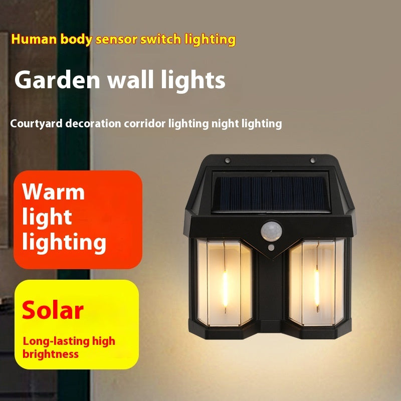 Solar Outdoor Yard Lamp Household Wall Lamp Decorations Arrangement Tungsten Wire Wall Lamp