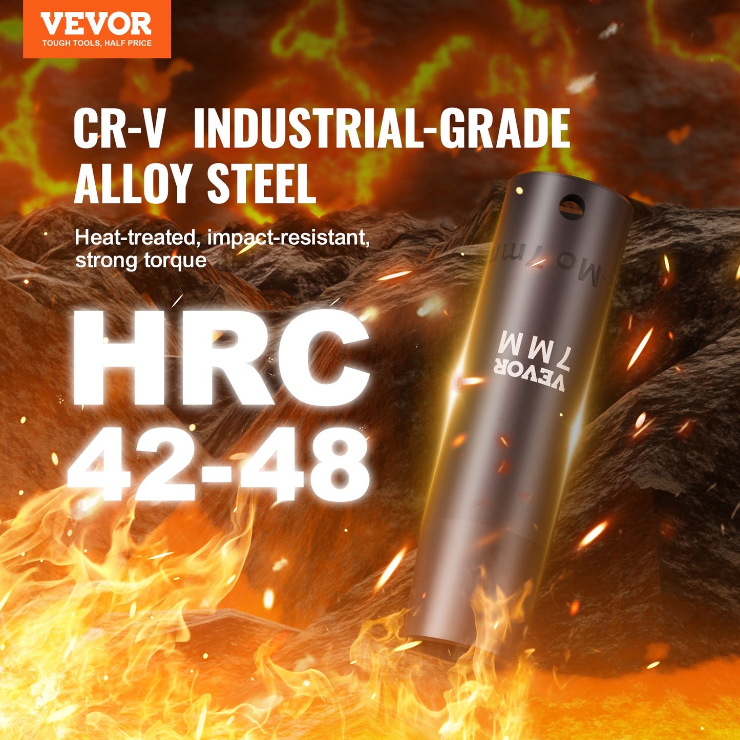 Metric 10-24mm, 6 Point Cr-V Alloy Steel For Auto Repair, Easy-to-Read Size Markings, Rugged Construction, Includes Storage Case