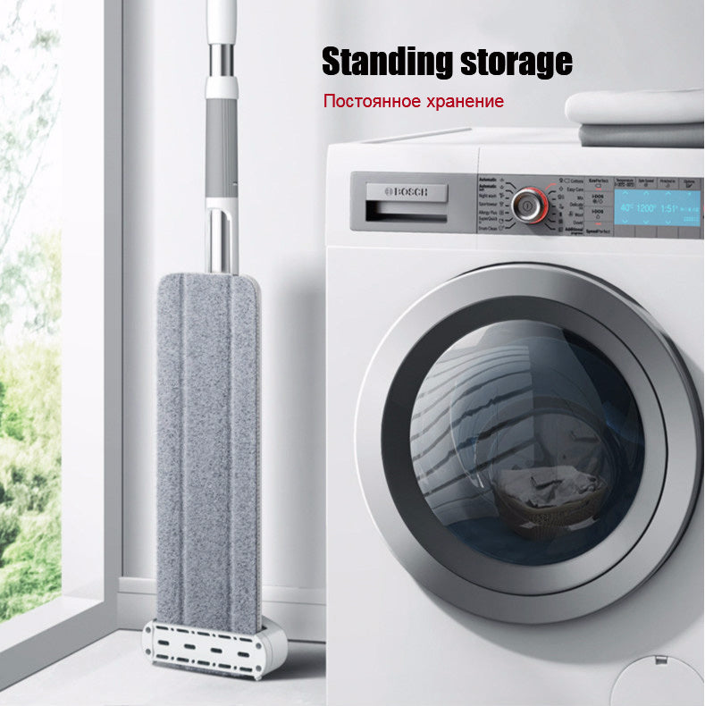 Hand-washing Flat Mop For Wet And Dry