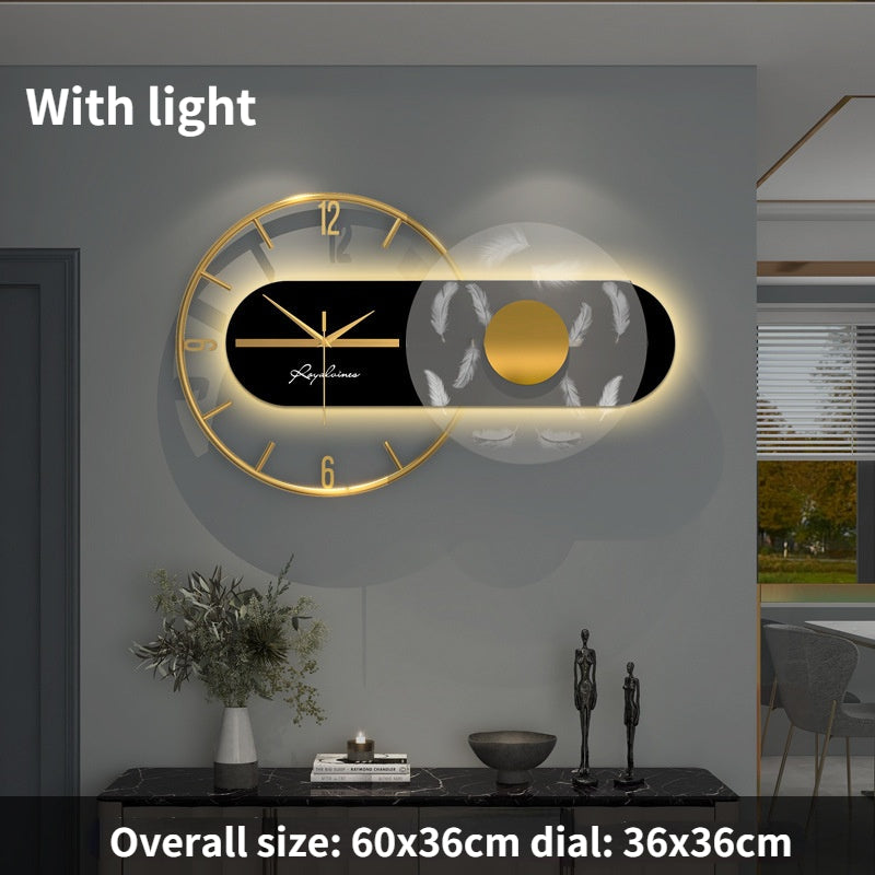 Household Fashion Personality Light Luxury Net Red Wall Clock
