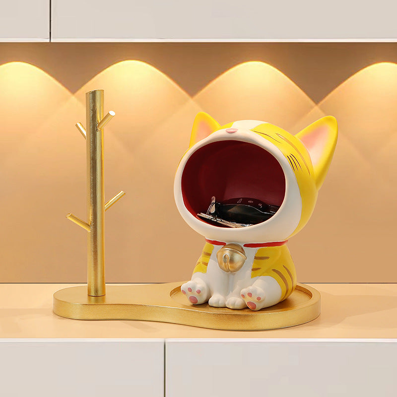 Creative Cat Key Storage Entrance Decoration Cute Home Storage Rack Living Room Entrance Shoe Cabinet Home Decorations