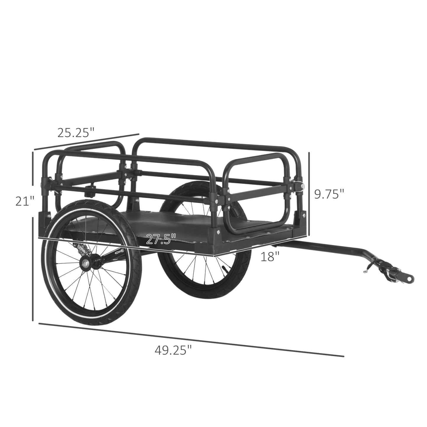 Bike Cargo Trailer Bike Wagon Bicycle Trailer with Suspension