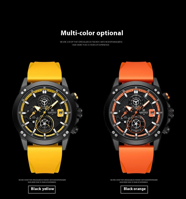 Sports And Leisure Silicone Band Color Watch