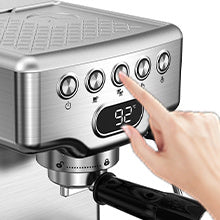 Geek Chef Espressomaschine, 20 Bar Espressomaschine mit Milchaufschäumer für Latte, Cappuccino, Macchiato, für Espressomaschine zu Hause, 1,8 l Wassertank, Edelstahl, Verbot bei Amazon