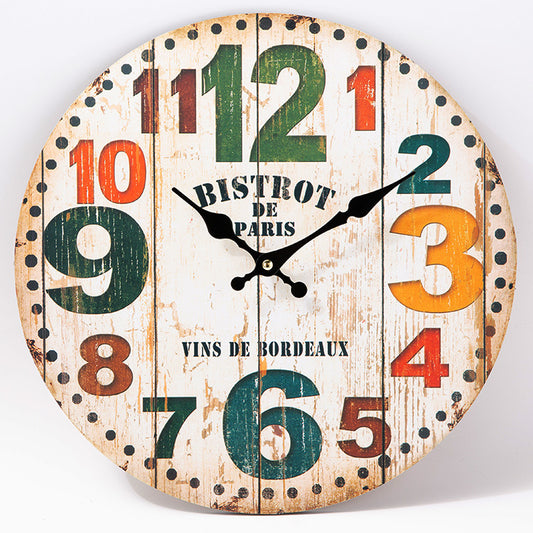 Simple Wood Grain Digital Density Plate Clock